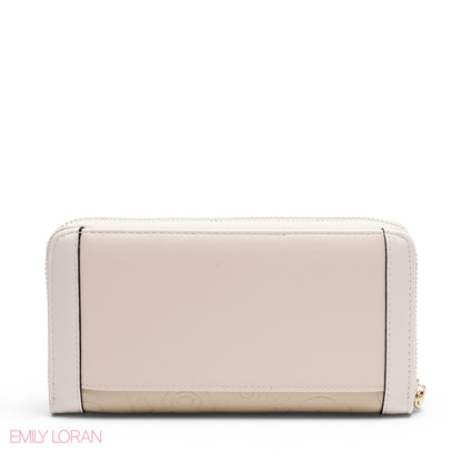FLORAL PRINT DOUBLE COMPARTMENT ZIP-AROUND WALLET