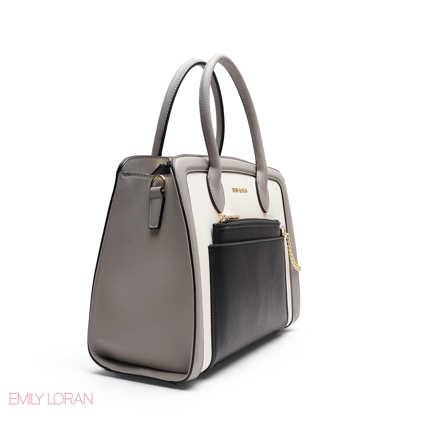 HANDBAG WITH POUCH MIXED COLOR- LARGE