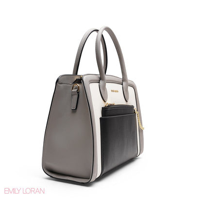 HANDBAG WITH POUCH MIXED COLOR- LARGE