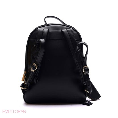 BACKPACK FLOWER EMILY PRINT WITH FRONT FLAP POCKET - LARGE