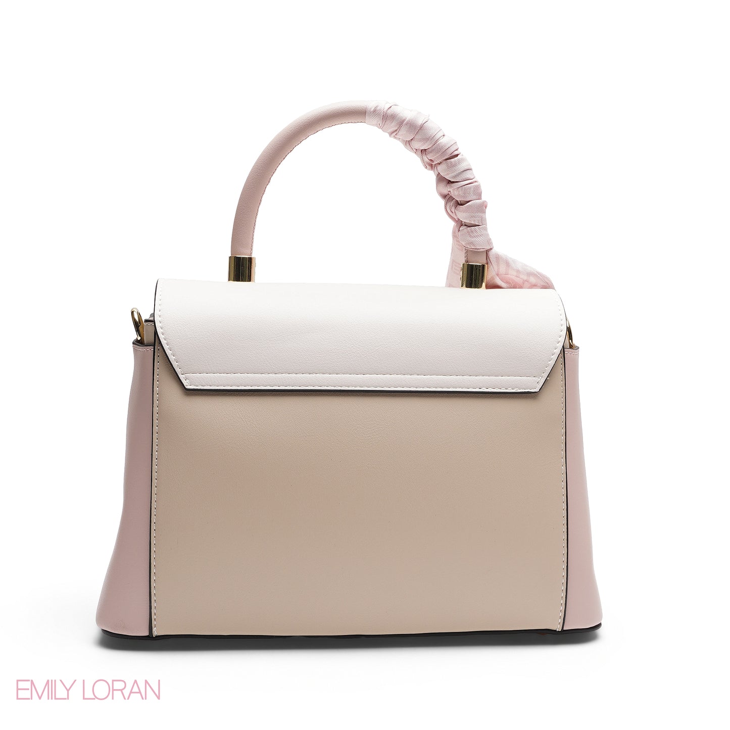 ELEGANT GEOMETRIC FLAP SATCHEL WITH BRAIDED HANDLE BAG