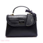 ELEGANT CROC TOP-HANDLE FLAP BAG