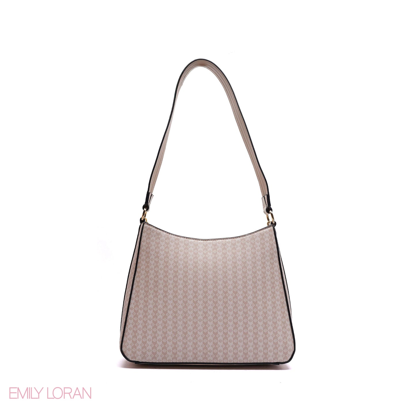 SHOULDER BAG WITH LOGO GOLD CHAIN - MEDIUM