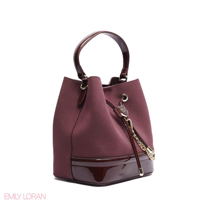 HANDBAG WITH SIMPLE LOCK DESIGNING WITH GOLD CHAIN - SMALL
