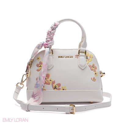 FLORAL DOME HANDBAG WITH SCARF