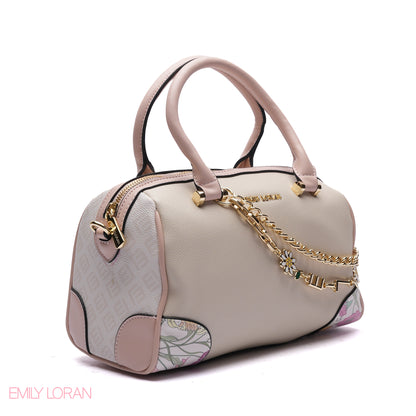 HANDBAG FLOWER PRINT WITH CHAIN - MEDIUM