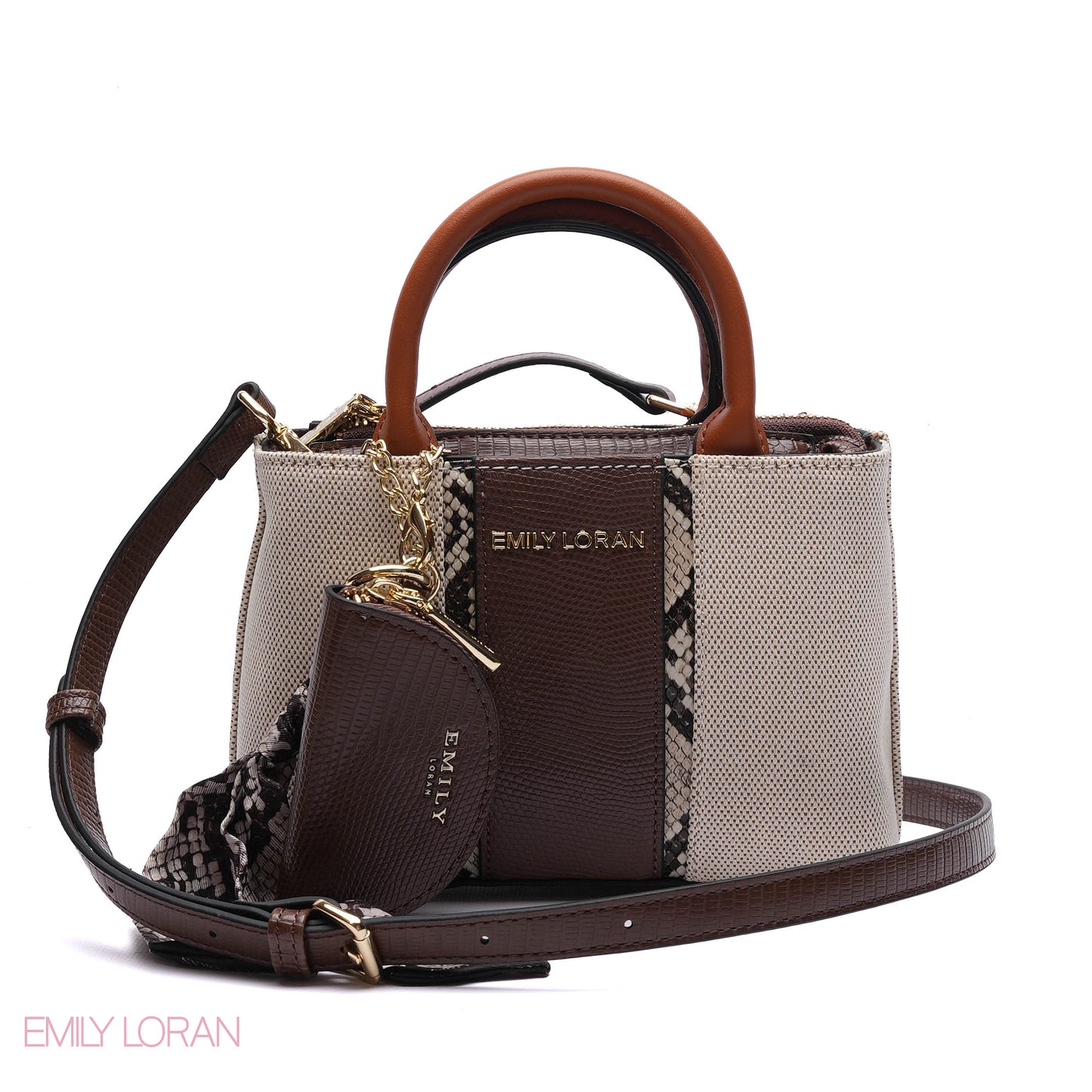 PANELLED HANDBAG WITH COIN POUCH