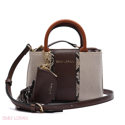PANELLED HANDBAG WITH COIN POUCH