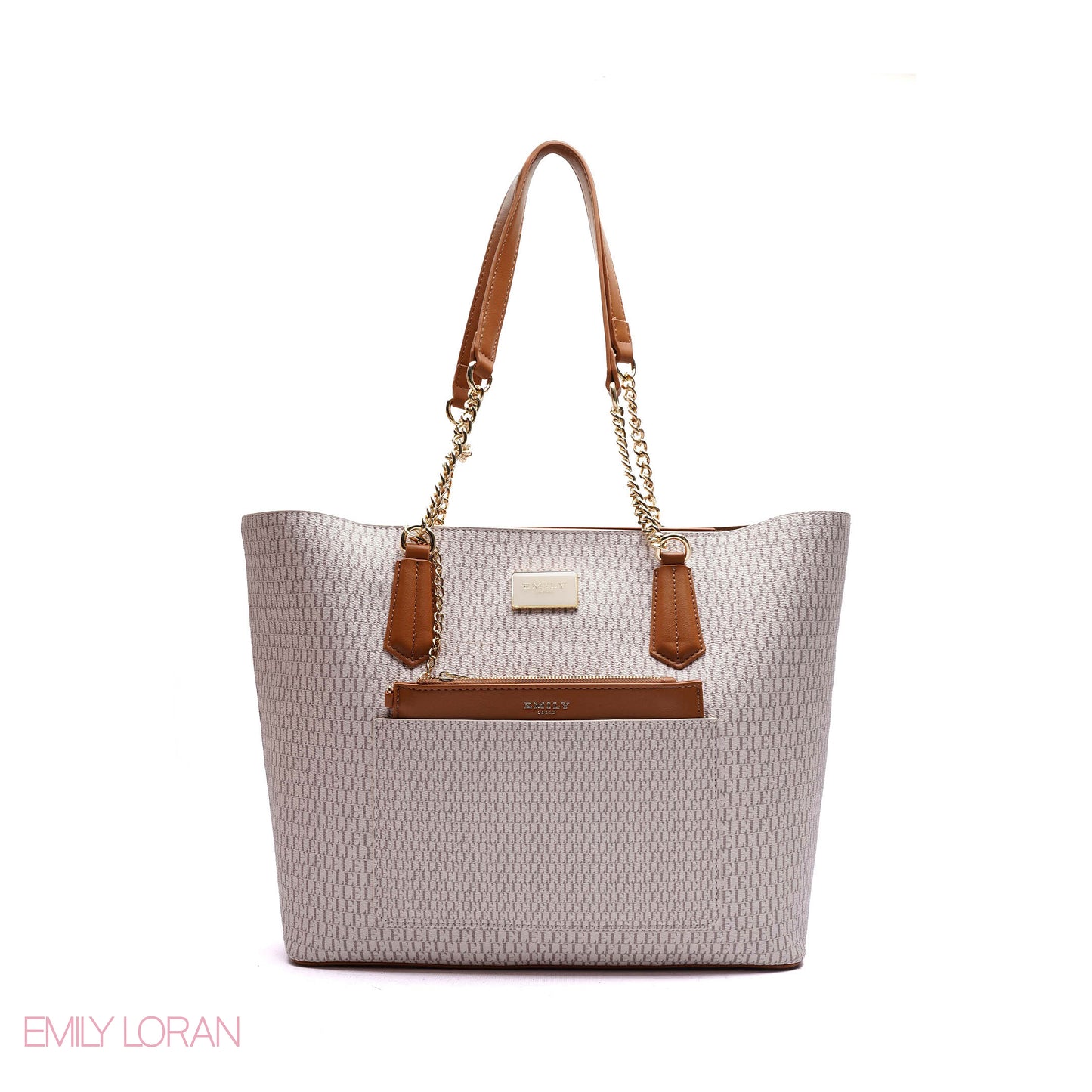 MONOGRAM SHOULDER BAG WITH PRINTED POUCH