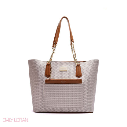 MONOGRAM SHOULDER BAG WITH PRINTED POUCH
