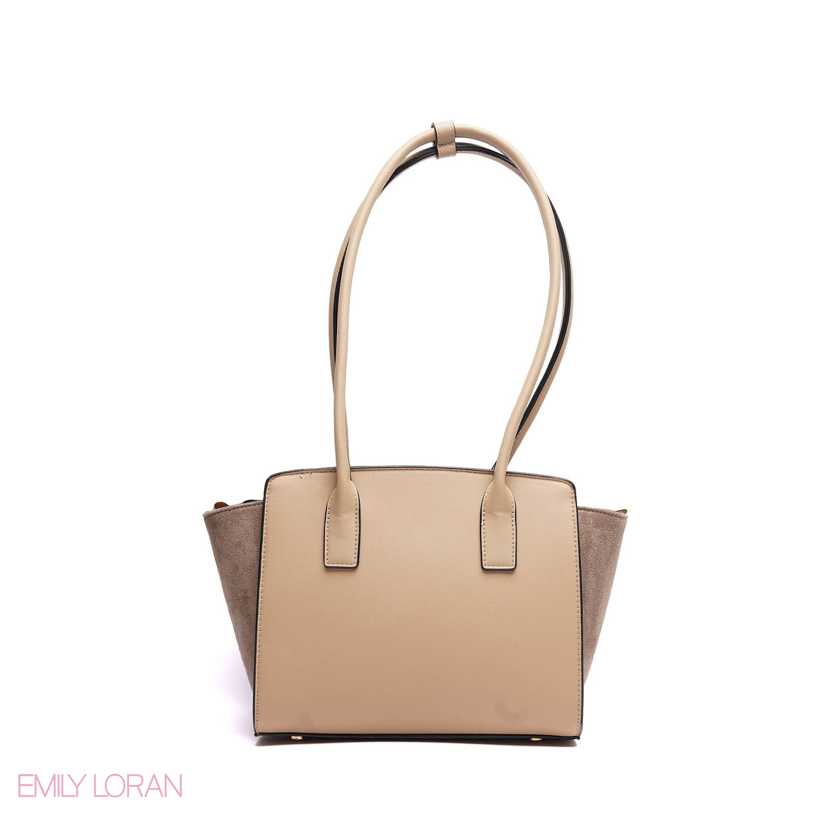 SHOULDER BAG SOFT LEATHER WITH SIMPLE CHARM AND TAGGER POUCH - MEDIUM