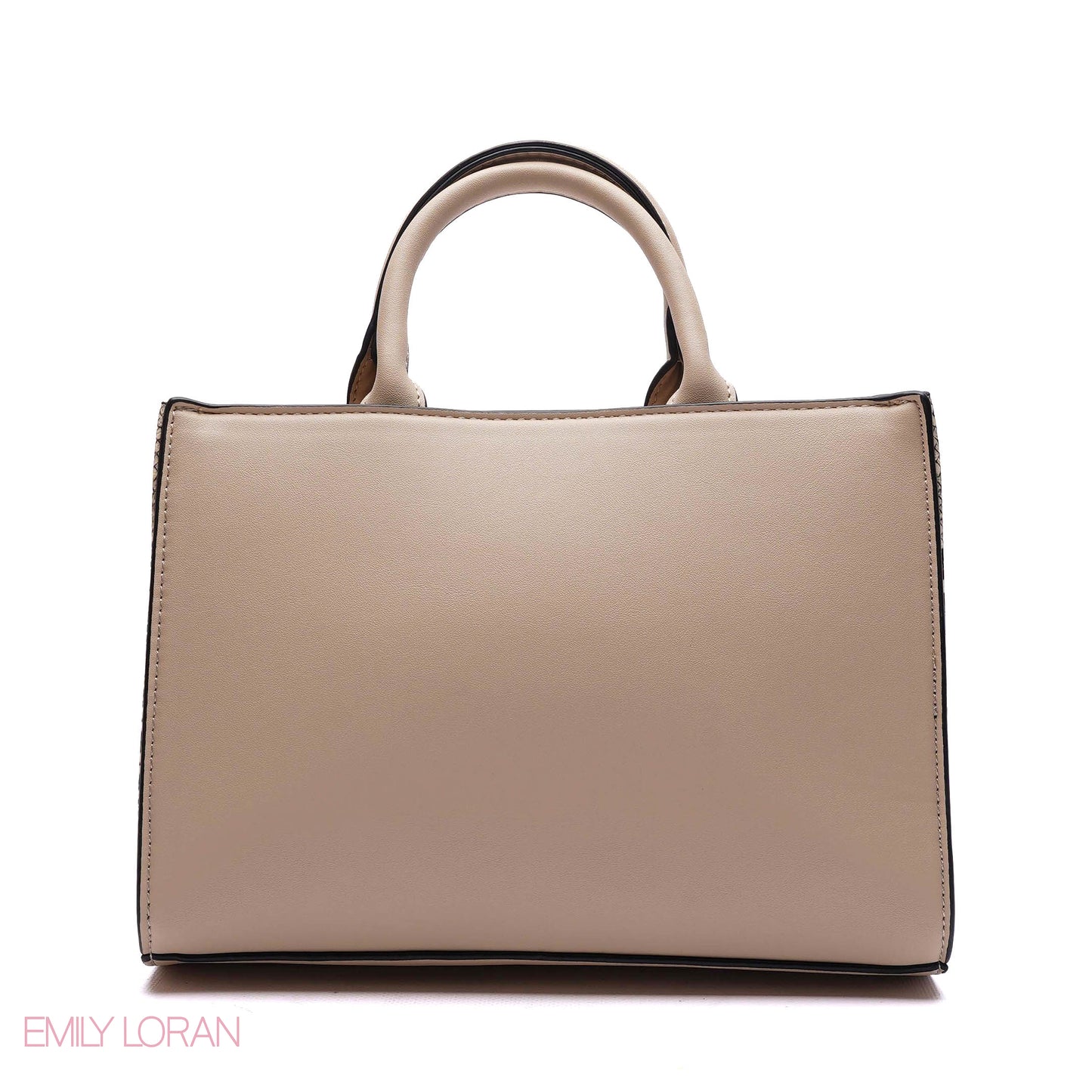 MULTI-TEXTURED PANELLED HANDBAG SET - SMALL