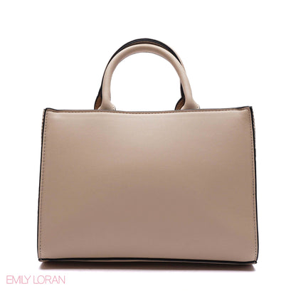 MULTI-TEXTURED PANELLED HANDBAG SET - SMALL