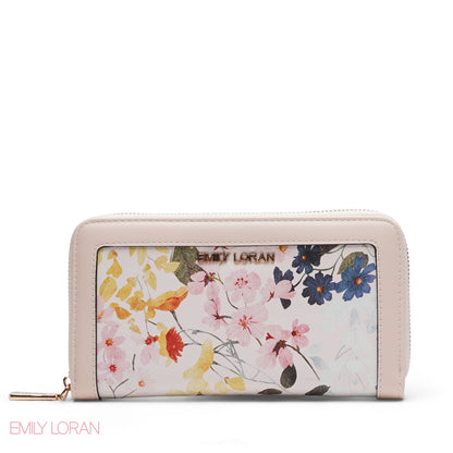 PINK FLORAL ZIP-AROUND WALLET