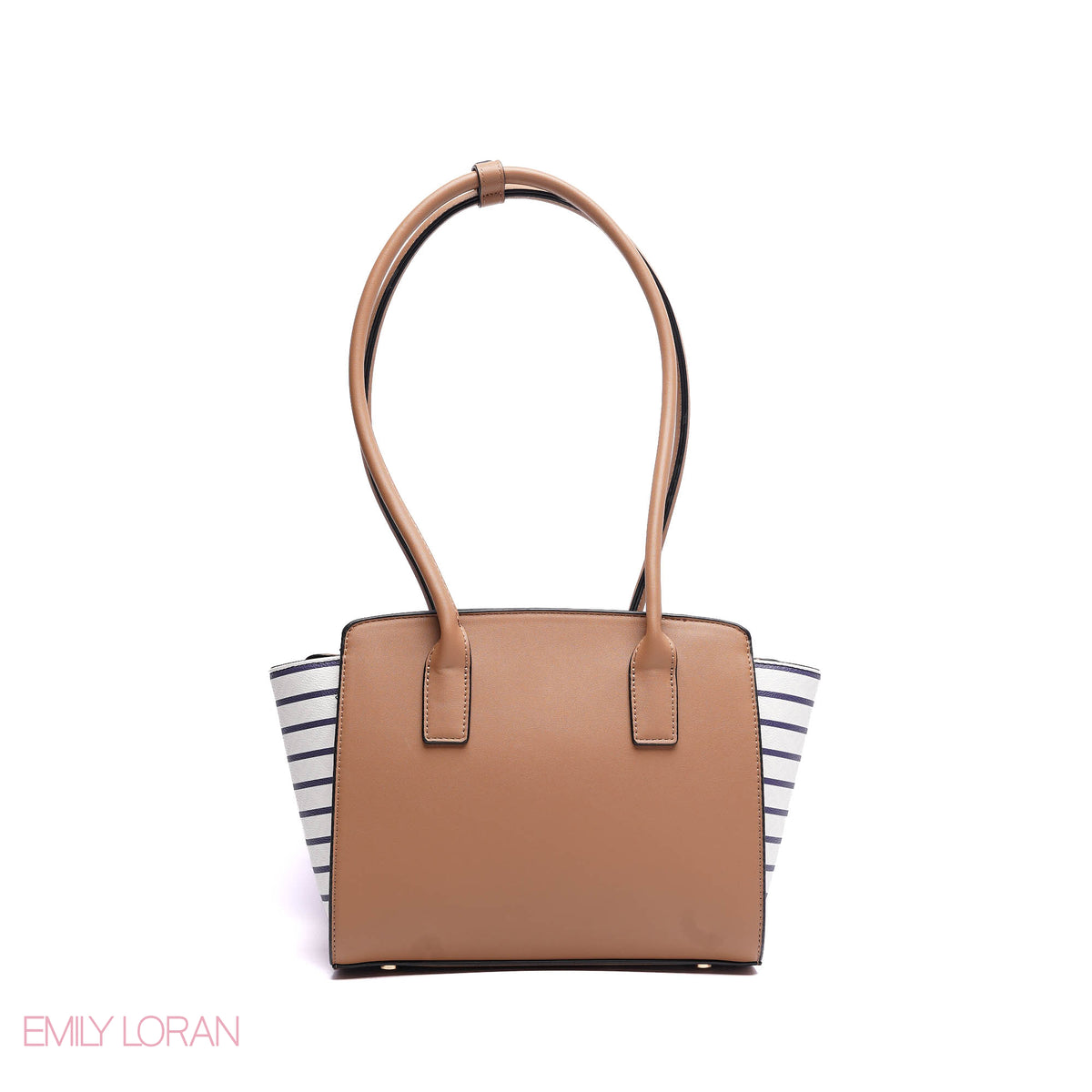SHOULDER BAG SOFT LEATHER WITH SIMPLE CHARM AND TAGGER POUCH - MEDIUM