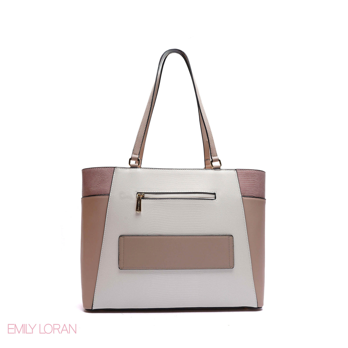 SHOULDER-BAG WITH FRONT POCKET AND FLOWER PRINT - LARGE