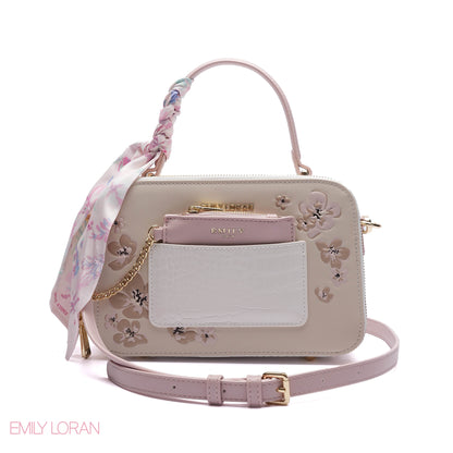 EMBROIDERED TOP-HANDLE BAG SET