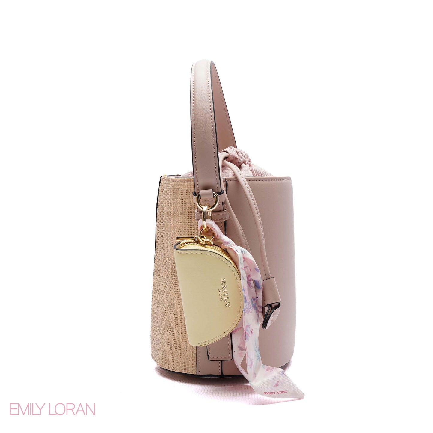 ELEGANT DRAWSTRING BUCKET BAG