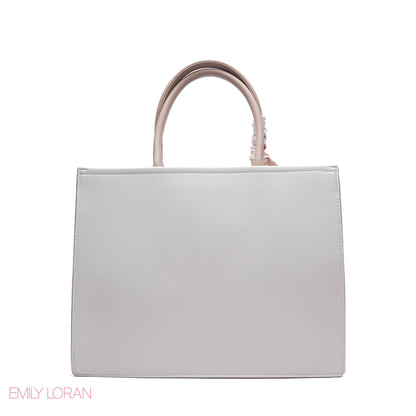 FLORAL EMBROIDERED HANDBAG WITH POUCH