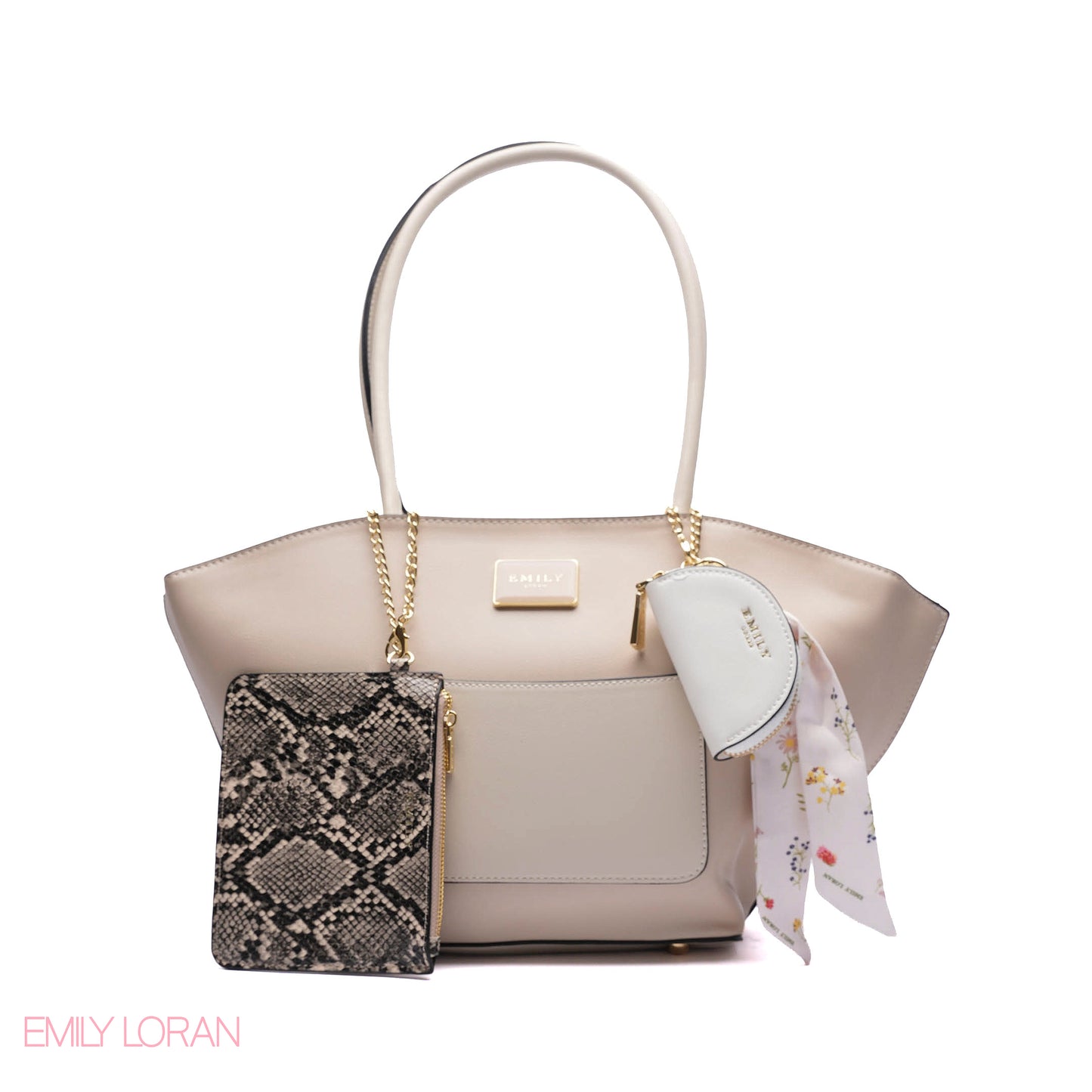 EXPANDABLE SHOULDER BAG WITH POUCH
