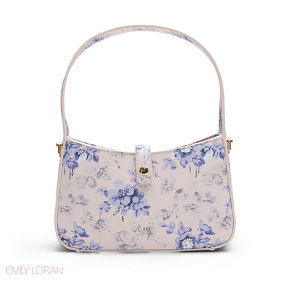LAVENDER FLORAL BAGUETTE BAG