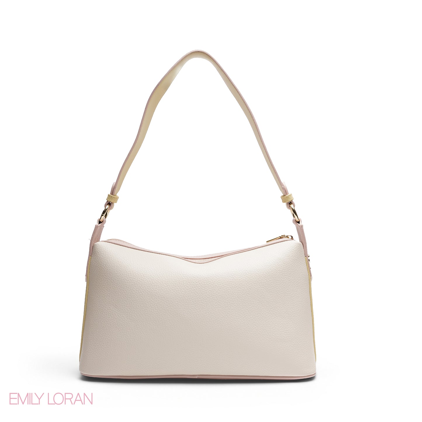 CHIC CURVED SHOULDER BAG WITH BRANDED STRAP BAG