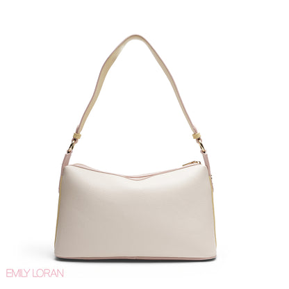 CHIC CURVED SHOULDER BAG WITH BRANDED STRAP BAG