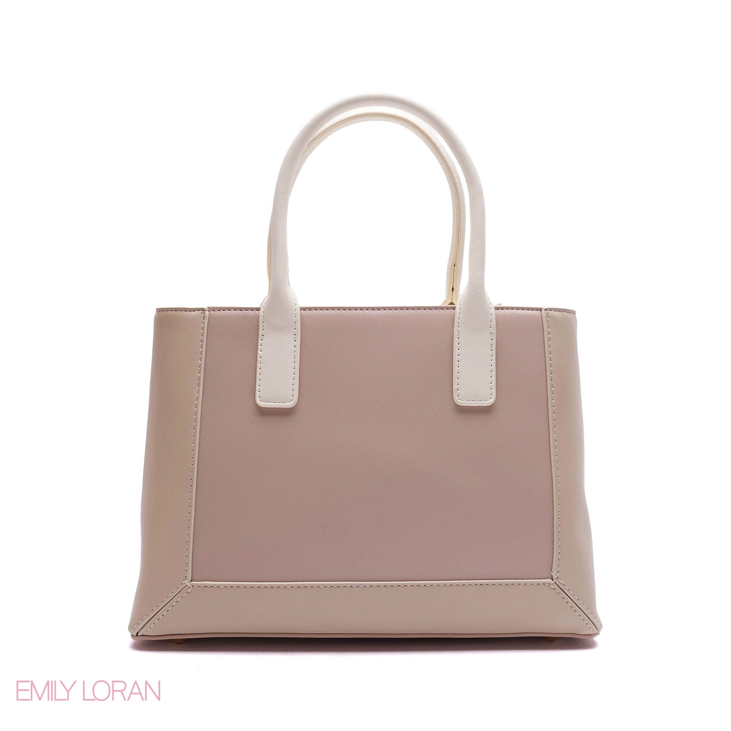 EMBOSSED FLORAL PANELLED SATCHEL BAG - SMALL