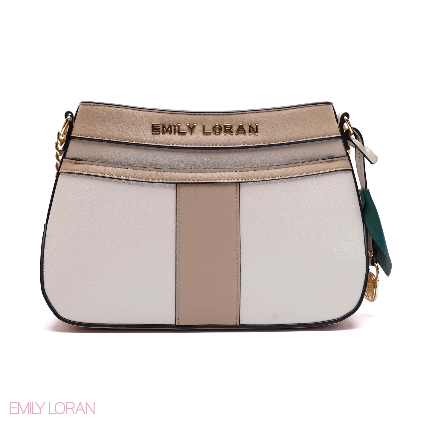 ELEGANT MULTI-TONE PANELLED CROSSBODY BAG