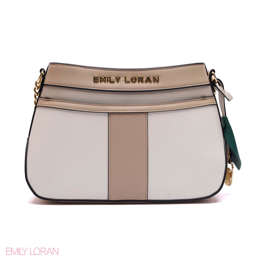 ELEGANT MULTI-TONE PANELLED CROSSBODY BAG
