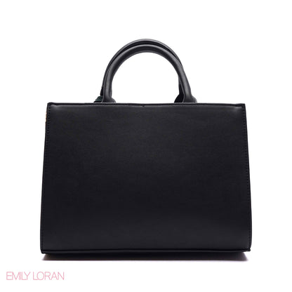 HANDBAG EMBOSSED BRAND DETAILING WITH CHARM - SMALL