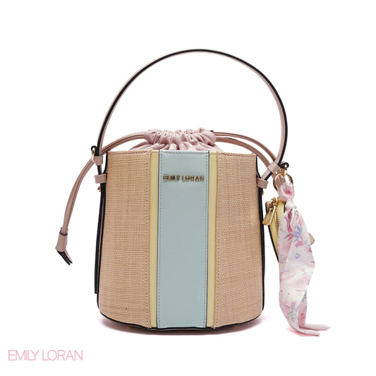 ELEGANT DRAWSTRING BUCKET BAG