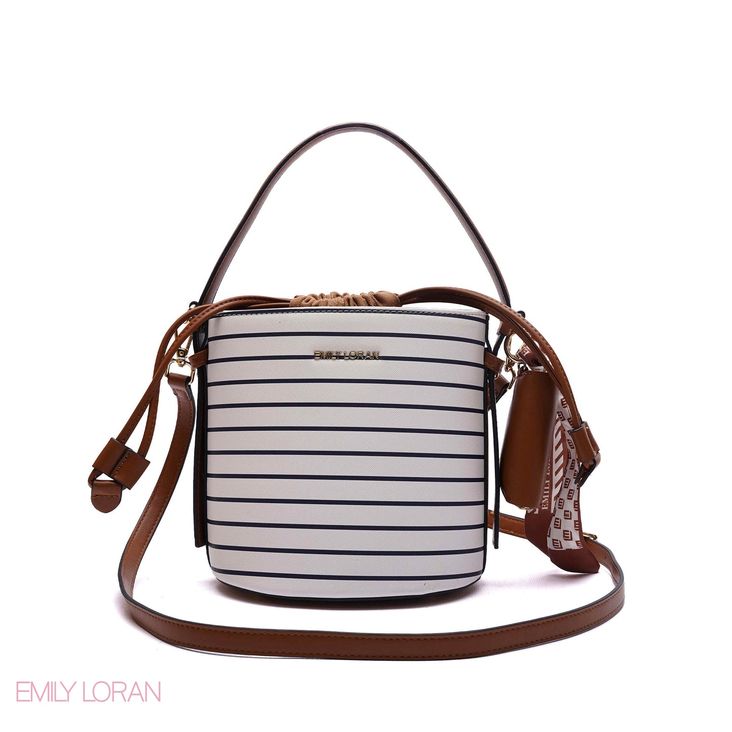 ELEGANT DRAWSTRING BUCKET BAG