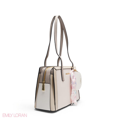REFINED TOP HANDLE TOTE WITH EXOTIC CROC-EMBOSSED TEXTURE BAG