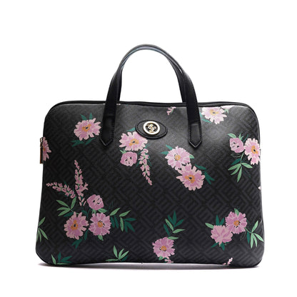 MONOGRAM LAPTOP BAG WITH LOGO WEBBING STRAP