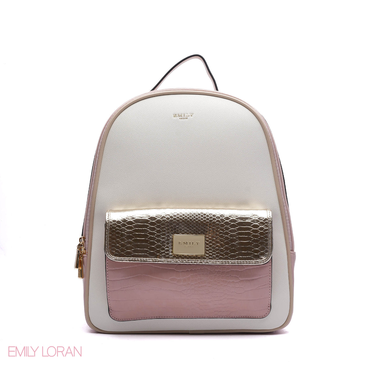 BACKPACK FLOWERS PATTERNS AND CROC FRONT POCKET LEATHER