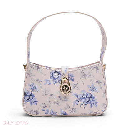 LAVENDER FLORAL BAGUETTE BAG