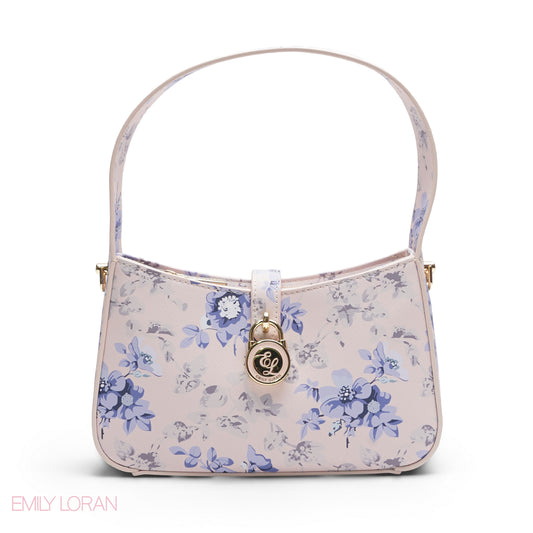 LAVENDER FLORAL BAGUETTE BAG