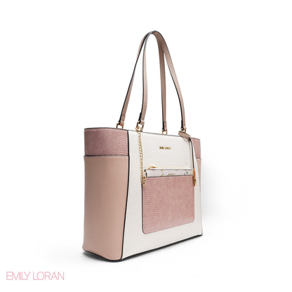 ELEGANT MULTI TEXTURED WITH FLORAL POUCH BAG