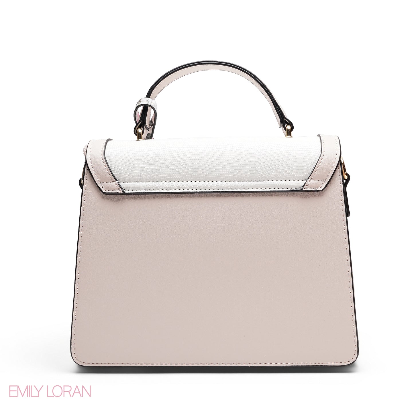 CHIC FLORAL FLAP SATCHEL WITH BUTTERFLY CHARM BAG