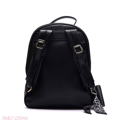 BACKPACK ANIMAL PRINT WITH FRONT FLAP POCKET - LARGE
