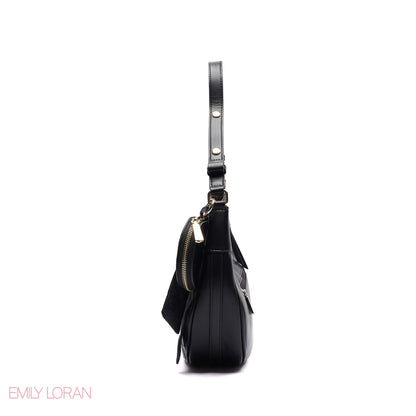 ELEGANT SHOULDER BAG SNAKE PRINT  WITH SMALL POUCH - SMALL