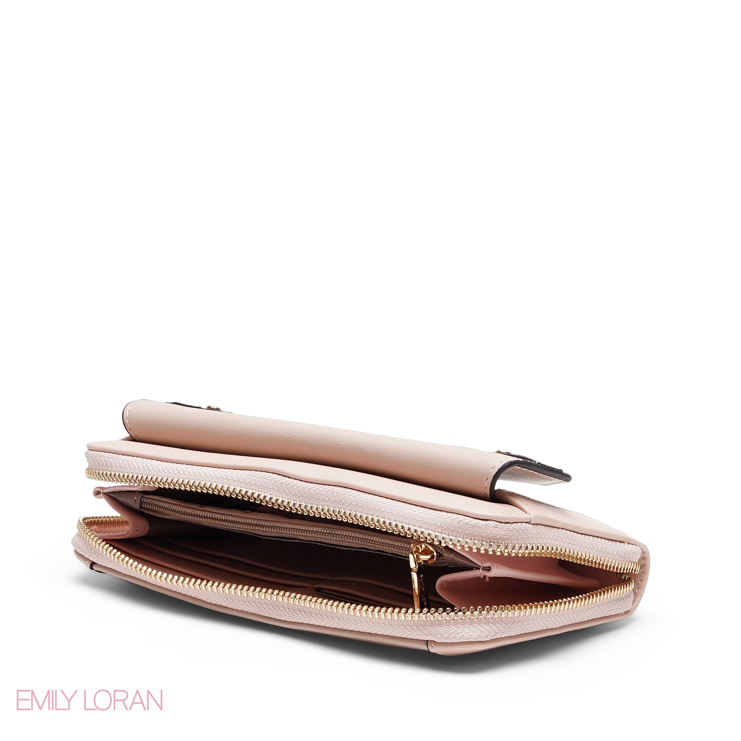 FLORAL PRINT DOUBLE COMPARTMENT ZIP-AROUND WALLET