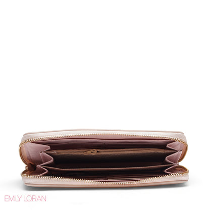 PINK FLORAL ZIP-AROUND WALLET