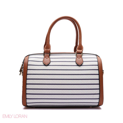HANDBAG STRIPED DESIGN MIX COLOR -MEDIUM