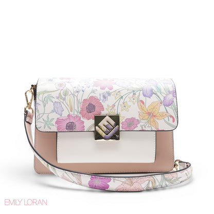 FLORAL MULTI COLOR BAG WITH HAND STRAP - MED