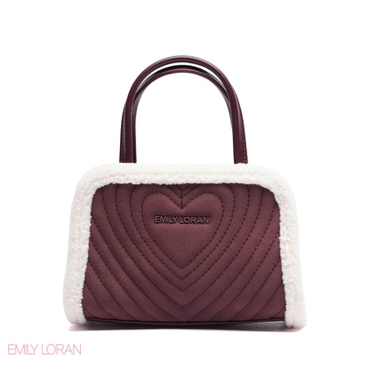 MINI-BAG FUR EDGES WITH FRONT HEART SIGHN - MINI