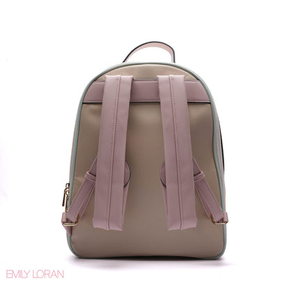BACKPACK MULTICOLOUR WITH FLOWERS PATTERNS AND CROC FRONT POCKET LEATHER
