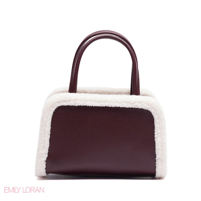 MINI-BAG FUR EDGES WITH FRONT HEART SIGHN - MINI