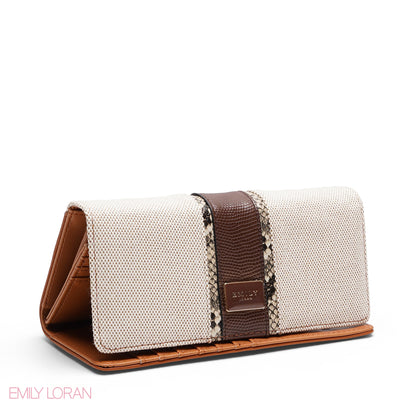 SNAKESKIN EFFECT TRI-FOLD WALLET